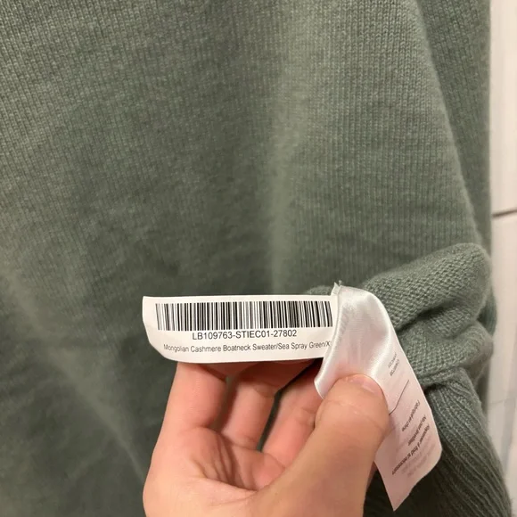 Quince Mongolian Cashmere Boatneck Sweater Seaspray Green - Picture 5 of 7